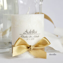 Svička - darček pre svadobných hostí a menovka #8