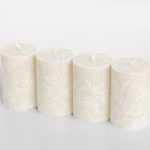 Adventné sviečky Ivory - rovnako vysoké