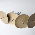 Kovový držiak na sviečky zlatá matná 4 ks