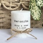 Sviečka - darček pre svadobných hostí #40