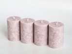 Adventné sviečky Pale Mauve - rovnako vysoké